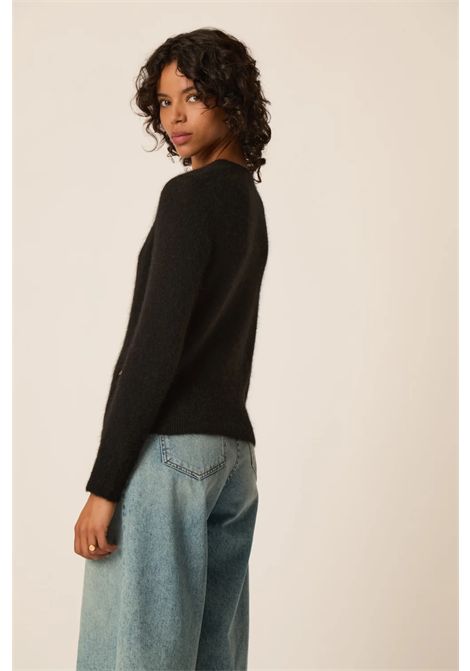 Des Petits Hauts Women's Betty Black Fitted Superfine Alpaca Cardigan Des Petits Hauts |  | 1H26003809000